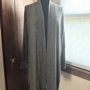 Athleta Charcoal Heather Open Cardigan